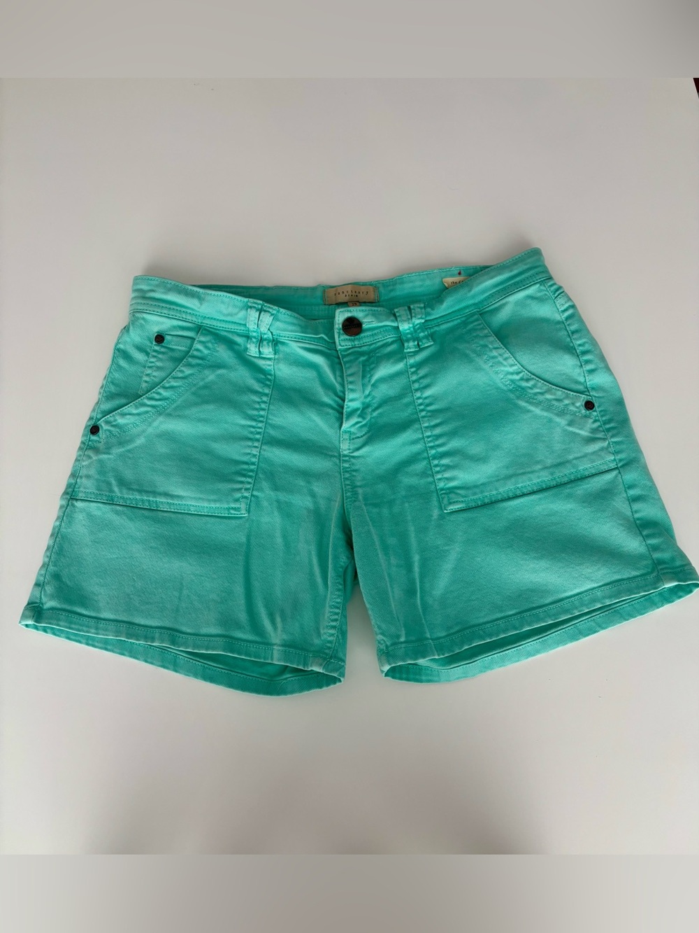 Sanctuary Mid-Rise Turquoise/Teal Denim Shorts | Size 29
